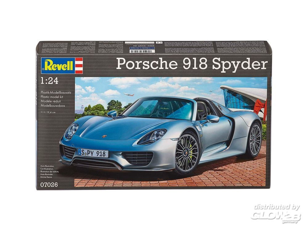 Mô hình lắp ráp ô tô Model Car Revell 1/24 Porsche 918 Spyder with Weissach package racing design